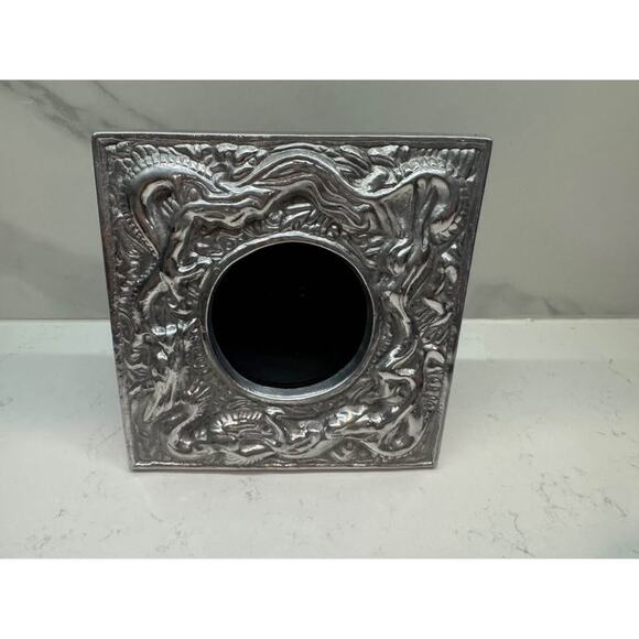 Vintage Silver/Gilt Metal Old Finish Dragon Picture Frame Circa 1900-1910 - Picture 1 of 6